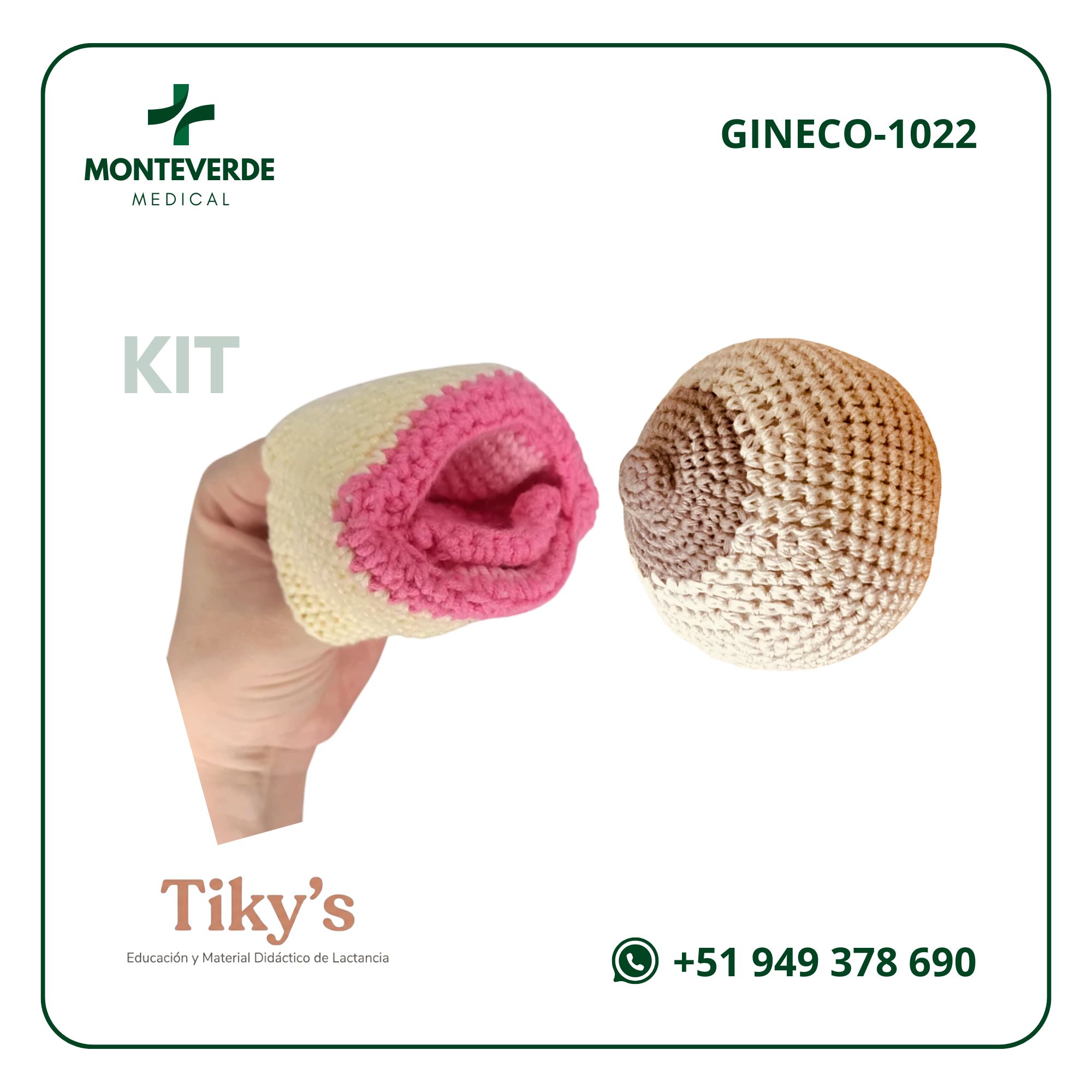 Kit Didáctico de Lactancia Materna con Mama Tejida y Boca de Lactante Tejida